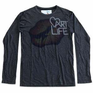 Rolland Berry Art Life Dark Gray Long Sleeve Graphic Tee